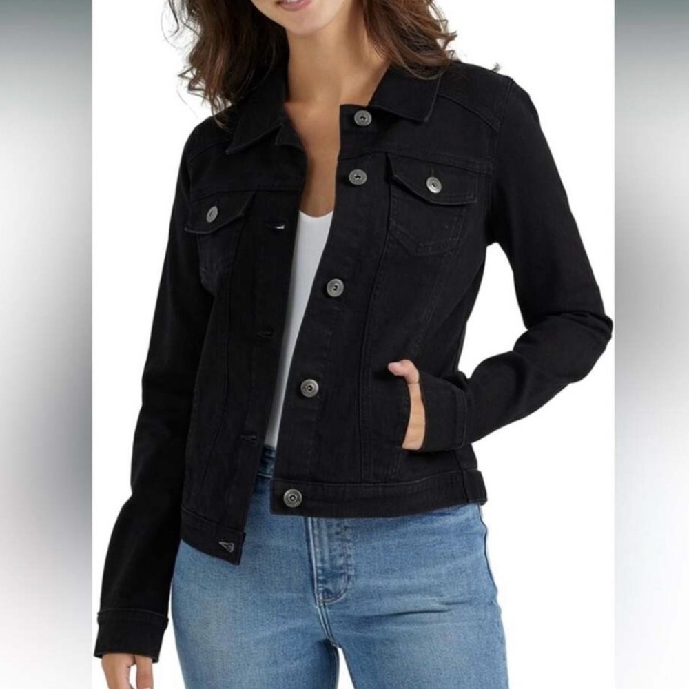 NWT Wrangler Black Denim Jacket